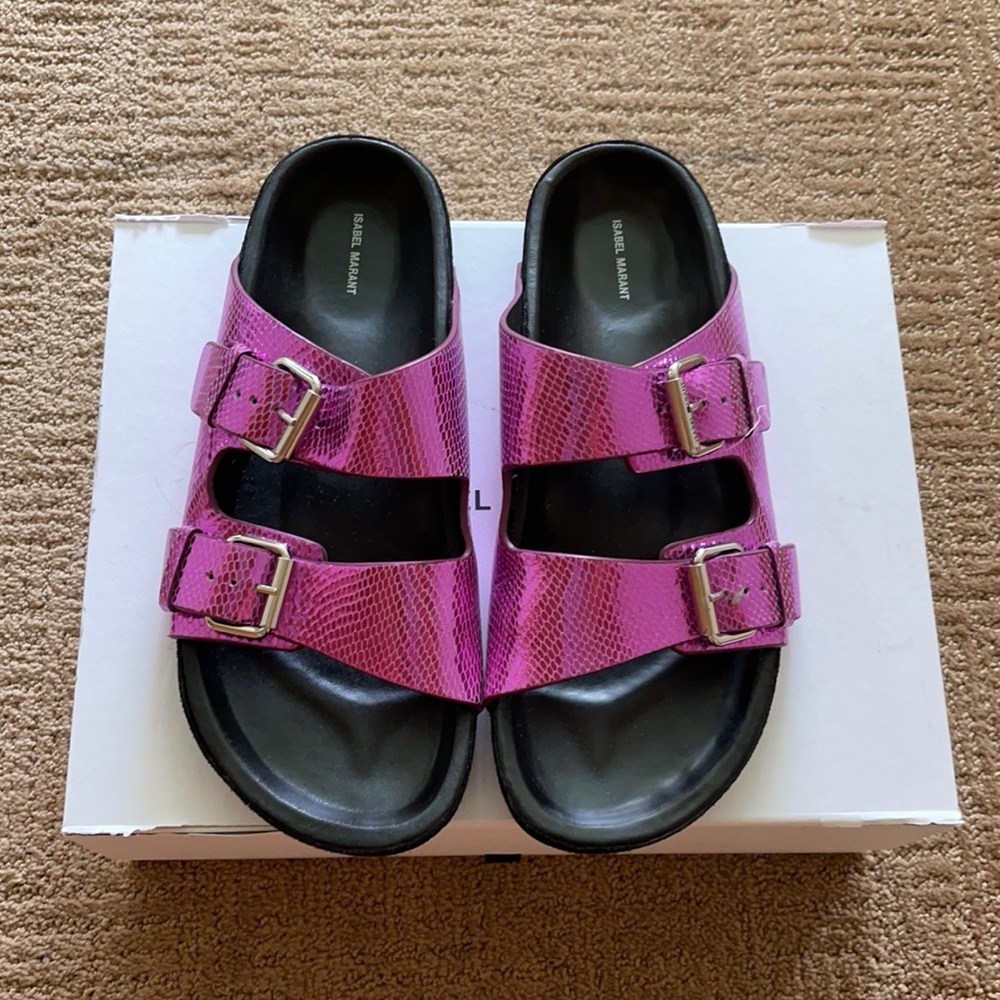 Isabel Marant lennyo fuchsia leather